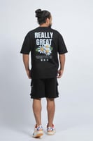 تيشرت اوفر سايز اسود ريلي