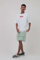 تيشرت اوفر سايز ابيض S-157 بطبعة “الفتاة السمراء”