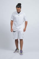 تيشرت اوفر سايز ابيض عباره خضراء