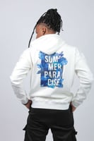 هودي اوفر سايز ابيض بطبعة SUMMER