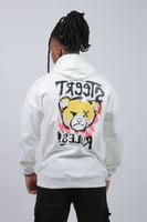 هودي اوفر سايز ابيض بطبعة TRGGTS