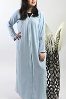 عباية بلونة باللون السماوي 5076