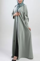 عباية للسفر سادة باللون الاخضر الفيروزي فاتح ومطفي...