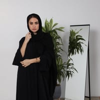 طرحة سوداء سادة مترين و 30 سم t3075