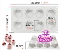 قالب سيلكون 8 فتحات شكل سداسي