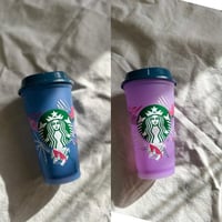 كوب ستاربكس أزرق يتغير بالحرارة - تصميم تفاعلي ممي...