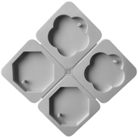 قالب هندسي ووردة