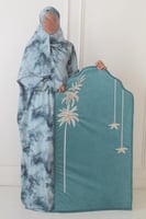 طقم النخلة مع البودرة - تركوازي