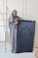 طقم كروشية かぎ針編み - رصاصي