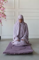 طقم القطن かぎ針編み - بنفسج