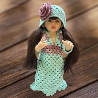 فستان و طاقية لطفلة من عمر يوم لعمر سنة