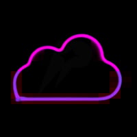 إضاءة نيون سحابة وردي