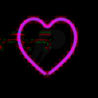 إضاءة نيون قلب