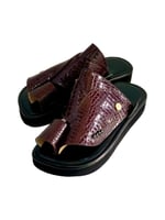 حذاء شرقى - جلد لازار بني - مرتفع