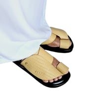 حذاء شرقي - شرقيي مجدول بيج مرتفع