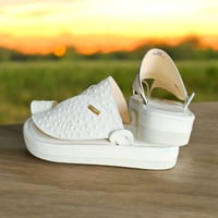 حذاء شرقي -نعام ابيض دبل وطني