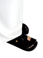 حذاء شرقي -نقش التمساح اسود - وطني مرتفع