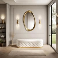 مرآة أورورا خشبية راقية