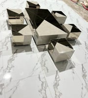 طقم طاولات كلاسيكي ارضي مع 6 خدمة