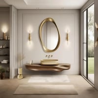 مرآة أورورا خشبية راقية