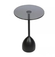 طاولة خدمة زجاج شفاف لون اسود