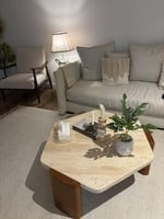 طاولة وسط هارموني تريفينتينو وخشب - 95x85x34 سم -...