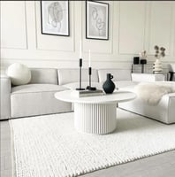 طاولة ضيافة دائرية خشب ابيض