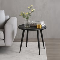 طاولة خدمة خشبية لون أسود دائري