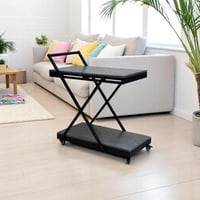 عربية تقديم رمادية دورين سطح خشب رمادي