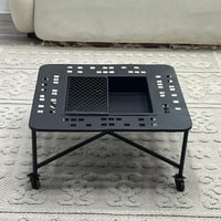 منقل حديد مربع اسود ارضي