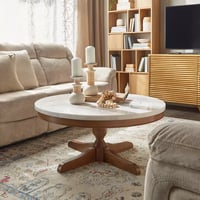 طاولة قهوة فخمة بسطح رخام