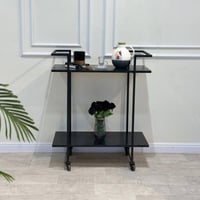 عربية تقديم دورين خشب أسود