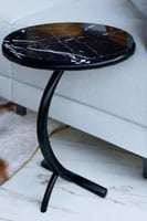 طاولة خدمة رخام طبيعي أسود