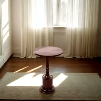 طاولة خدمة خشبية دائرية