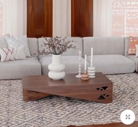 طاولة جلسة أرضية 60*120 سم بني وودي