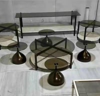 طقم طاولة ارضية جزاز مع بديل الرخام مع طاولة تلفزي...