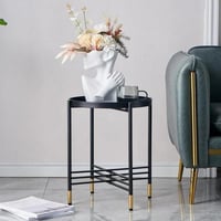 طاولة جانبية اسود دائرية