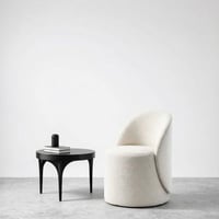 كرسي تسريحة صوف ابيض