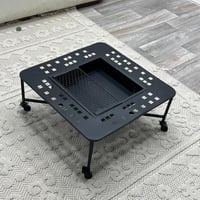 منقل حديد مربع اسود ارضي