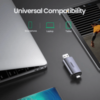 يوجرين - قارئ بطاقة الذاكرة بمنفذ ثنائي