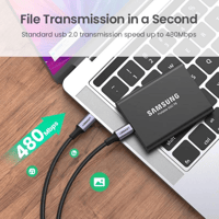 يوجرين - سلك بمنفذ USB-C و USB-C