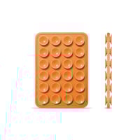 دريب لصقة سيليكون بشفط مزدوج للجوال