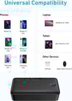 انكر بطارية 347 باوركور 40000 بقوة 30 واط - اسود