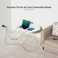 جودا - بكج كيابل جودا 3 في 1 تايب سي 1 متر + 2 متر...