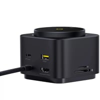 بيسوس منصة شحن 7 في 1 - اسود