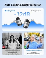 بويا مايكروفون لاسلكي Mini 2 AI X2 USB-C بتقنية تق...