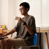 بيسوس وسادة كومفورت رايد مسند ظهر للسيارة - ازرق