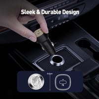 جودا شاحن سيارة بقوة 30 واط منفذ تايب سي - اسود وذ...