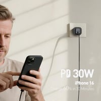 جودا شاحن جداري بقوة 30 واط بمنفذ تايب سي - اسود