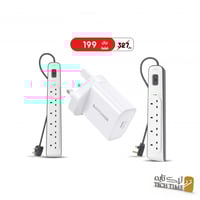 توصيلة بيلكن 4 منافذ + توصيلة بيلكن 6 منافذ + فيش...